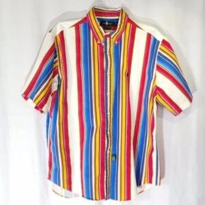 Hunt Club Bright Vertical Striped Cotton Shirt